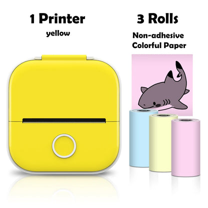 T02 Pocket Printer Photo Journal Printing 53Mm Sticker Labels Wireless Connection No-Ink Thermal Printing Long Battery