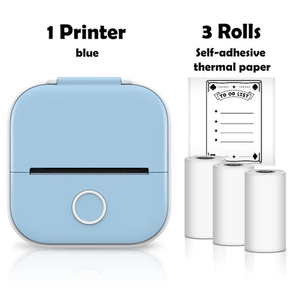 T02 Pocket Printer Photo Journal Printing 53Mm Sticker Labels Wireless Connection No-Ink Thermal Printing Long Battery