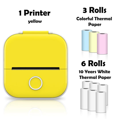 T02 Pocket Printer Photo Journal Printing 53Mm Sticker Labels Wireless Connection No-Ink Thermal Printing Long Battery