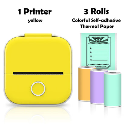 T02 Pocket Printer Photo Journal Printing 53Mm Sticker Labels Wireless Connection No-Ink Thermal Printing Long Battery